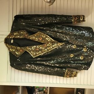 Women's silk formal black jacket m